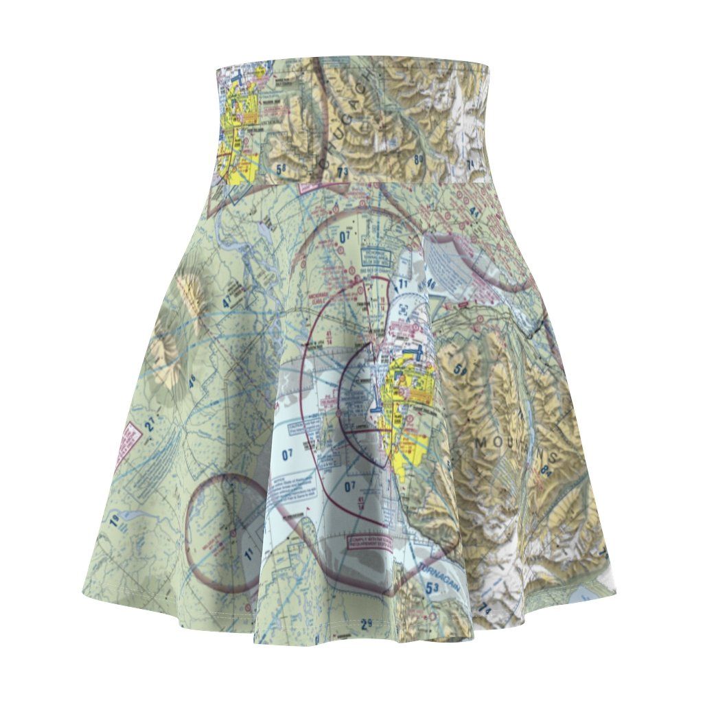 Anchorage Terminal Chart | Women's Skirt All Over Prints 2XL for women in aviation