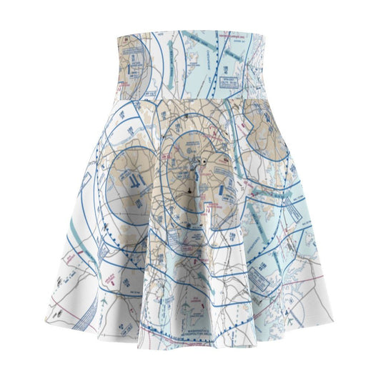 Baltimore Washington DC Flyway Chart | Women's Skirt All Over Prints 2XL for women in aviation