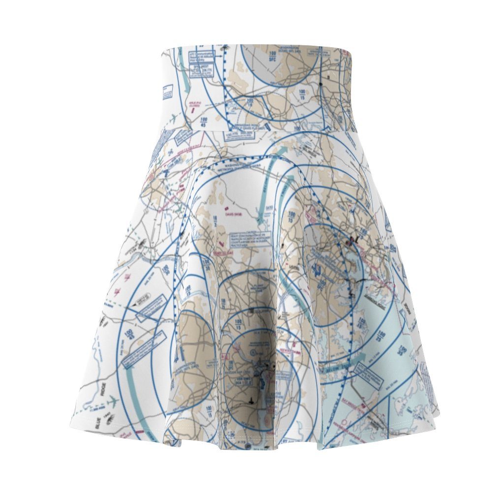 Baltimore Washington DC Flyway Chart | Women's Skirt All Over Prints for women in aviation