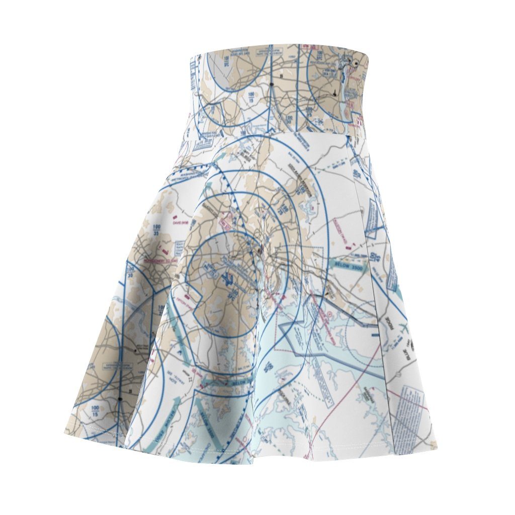 Baltimore Washington DC Flyway Chart | Women's Skirt All Over Prints for women in aviation