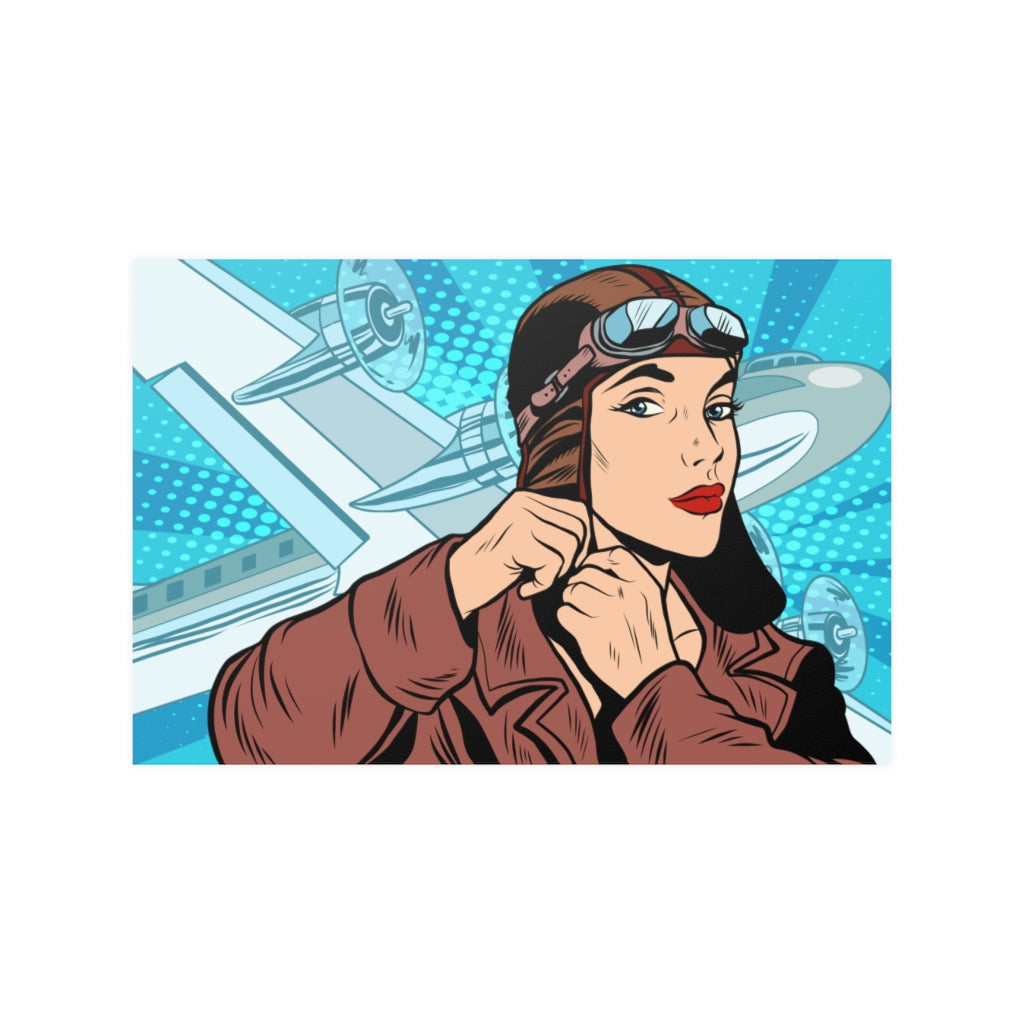 Preflight Focus | Pop Art Aviatrix | Poster