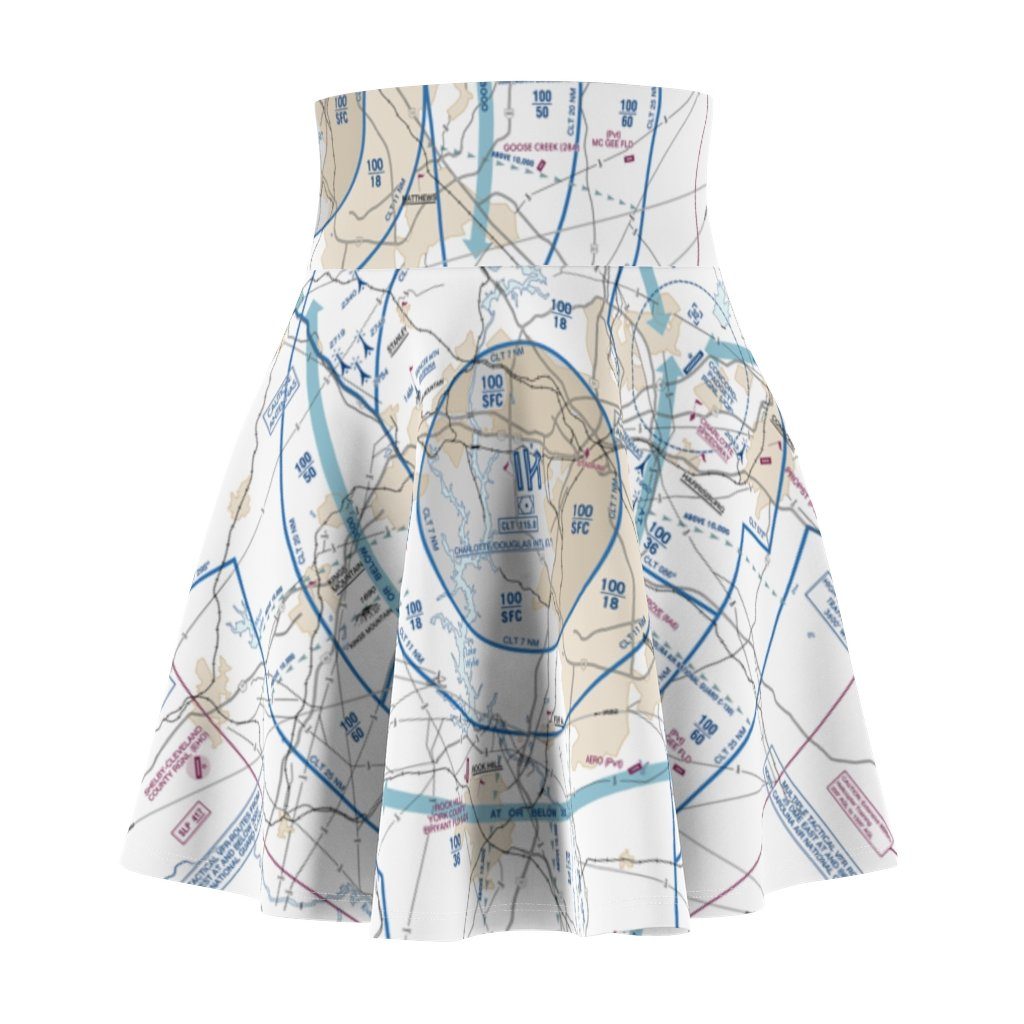 Charlotte Flyway Chart | Women's Skirt All Over Prints 2XL for women in aviation