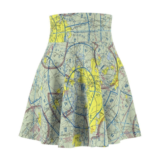 Charlotte Terminal Chart | Women's Skirt All Over Prints 2XL 4 oz. for women in aviation