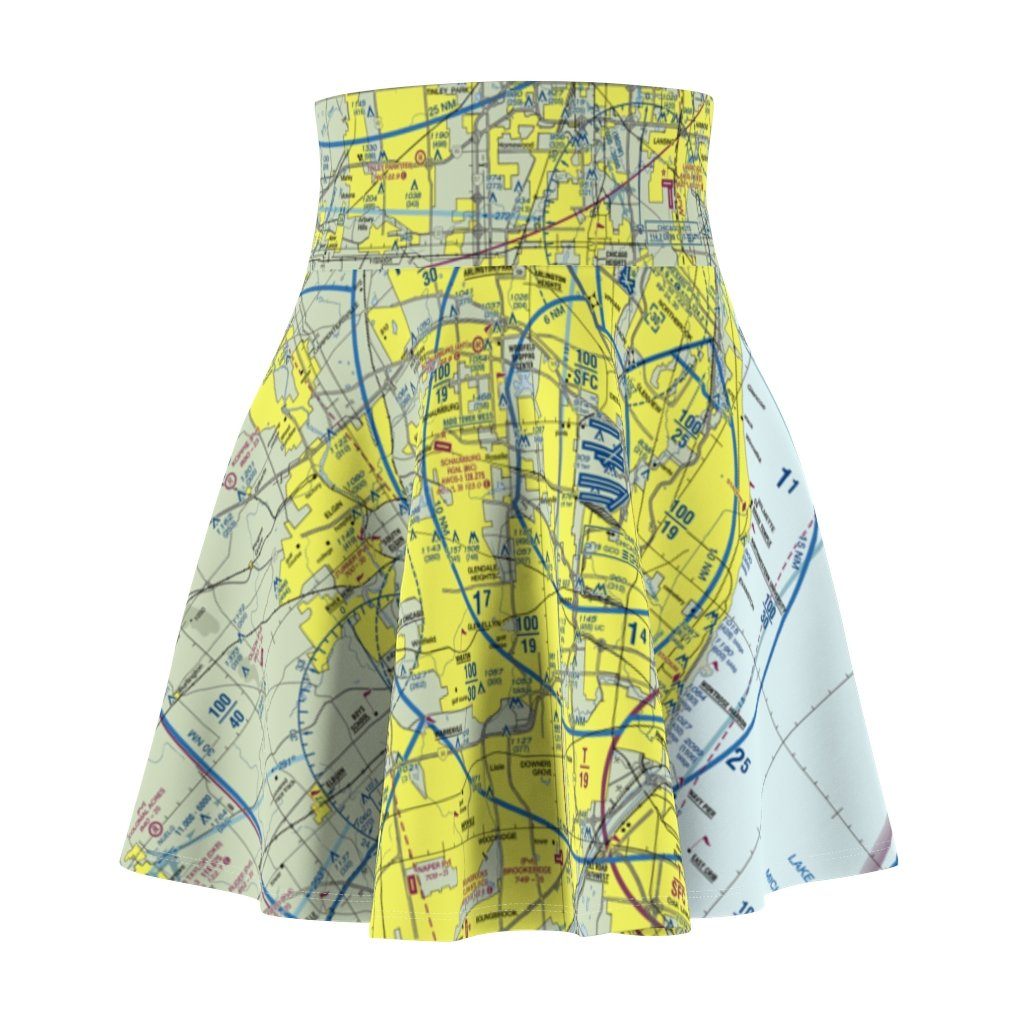Chicago Terminal Chart | Women's Skirt All Over Prints 2XL for women in aviation