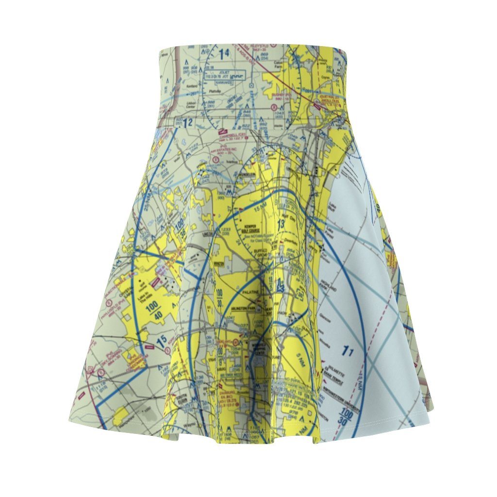 Chicago Terminal Chart | Women's Skirt All Over Prints for women in aviation