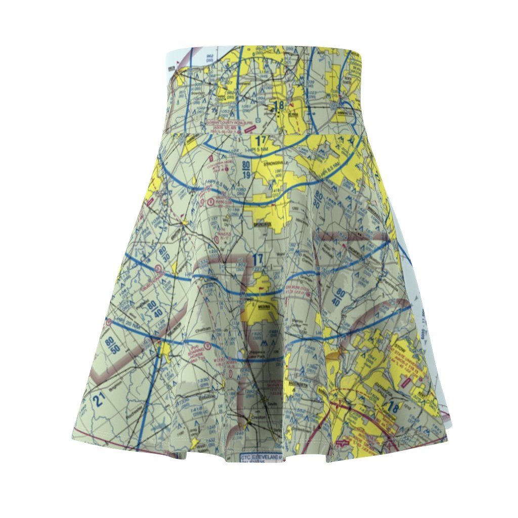 Cleveland Terminal Chart | Women's Skirt All Over Prints for women in aviation