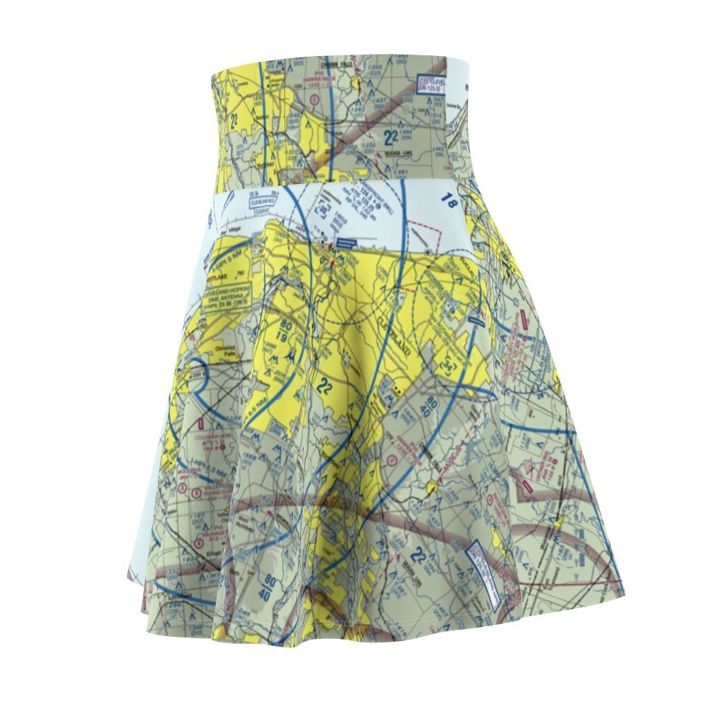Cleveland Terminal Chart | Women's Skirt All Over Prints for women in aviation