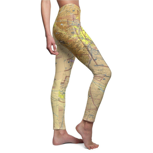 Colorado Springs COS Chart | Women's Casual Leggings All Over Prints White M for women in aviation