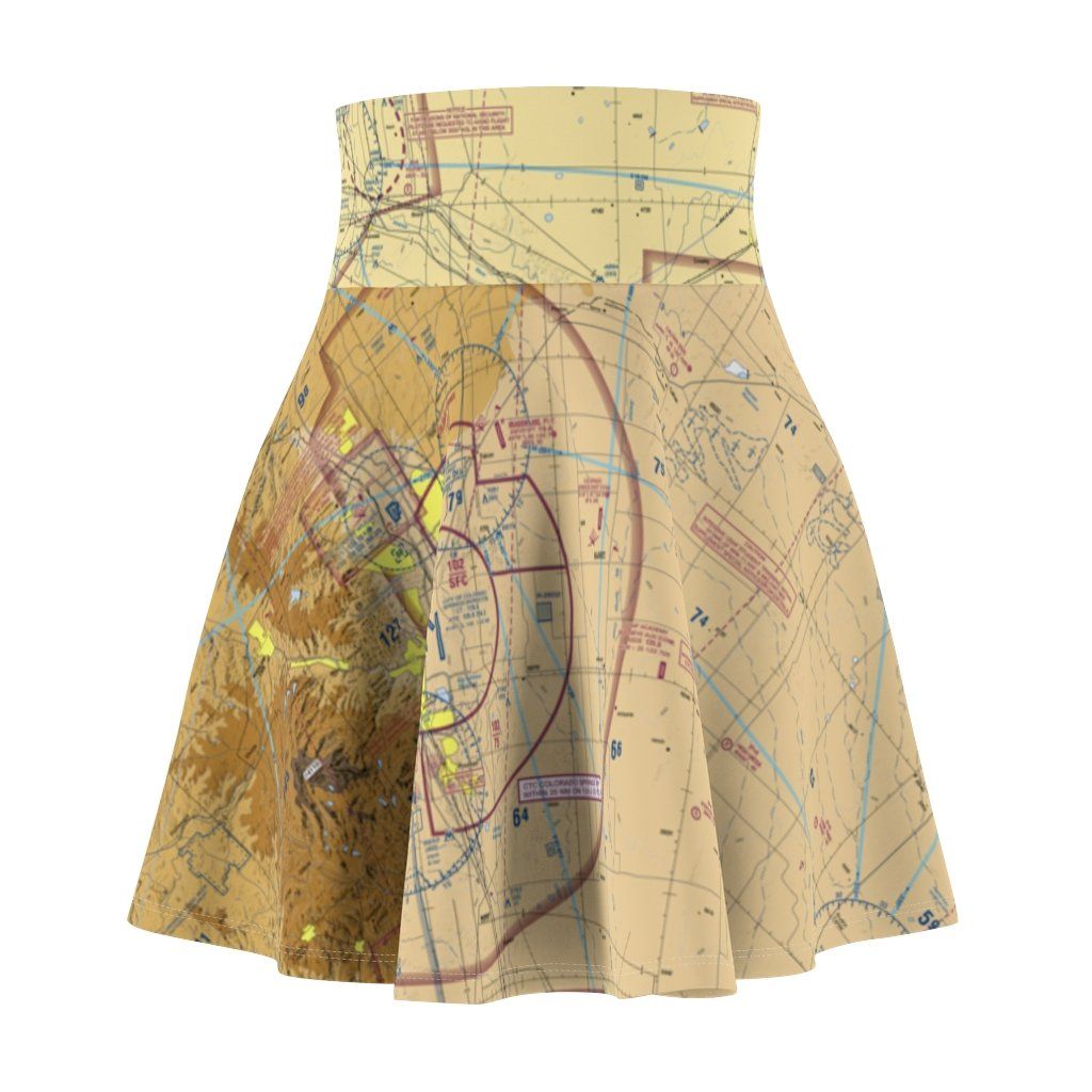 Colorado Springs Terminal Chart | Women's Skirt All Over Prints 2XL for women in aviation