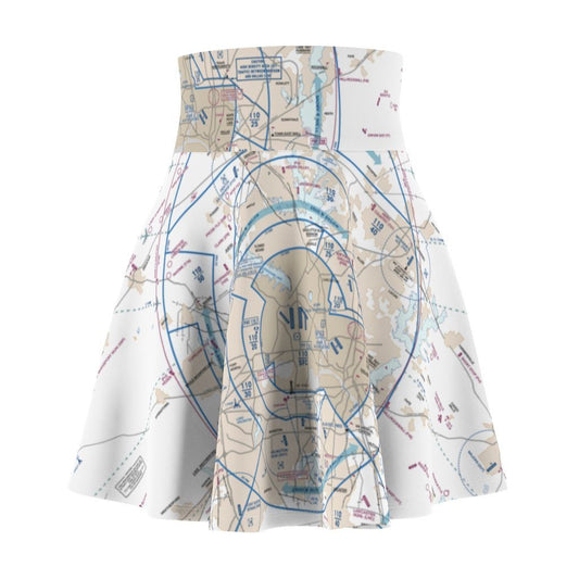 Dallas Fort Worth Flyway Chart | Women's Skirt All Over Prints 2XL for women in aviation