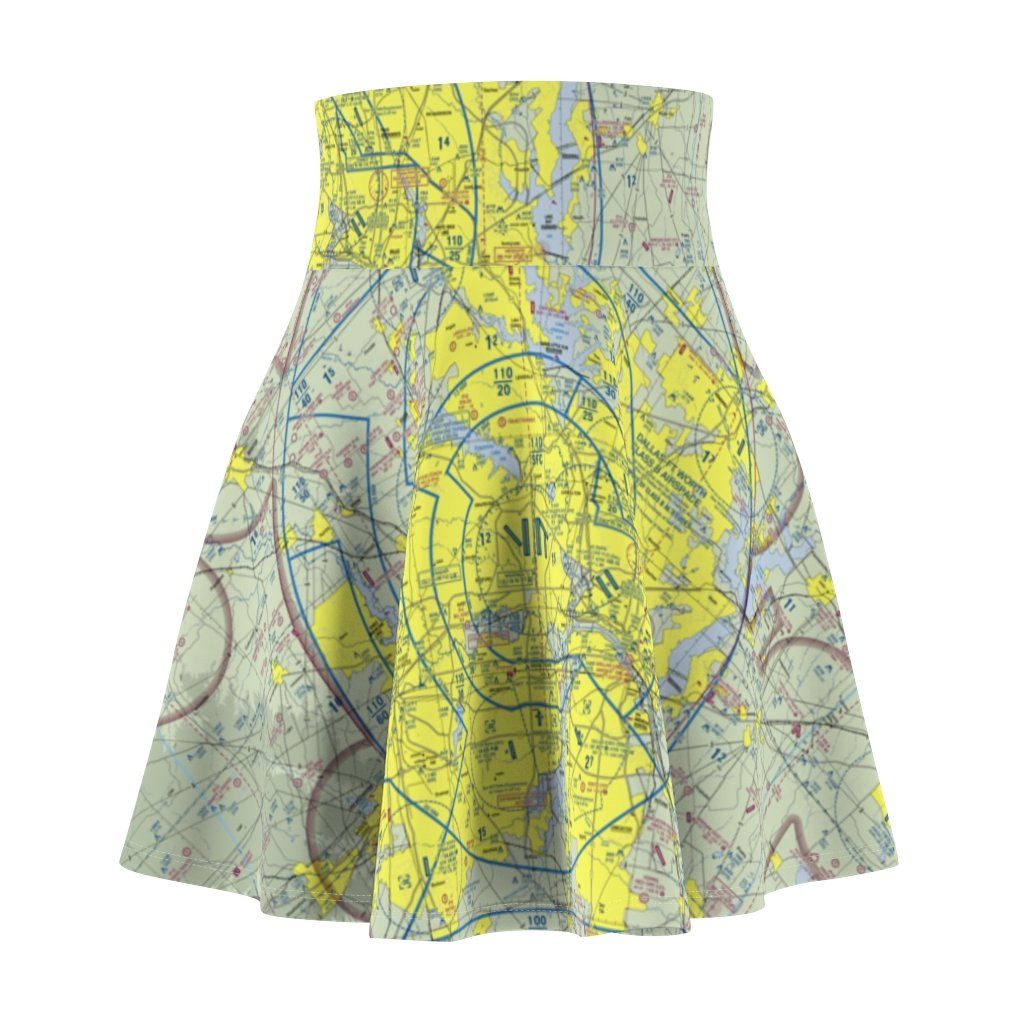 Dallas Fort Worth Terminal Chart | Women's Skirt All Over Prints 2XL for women in aviation
