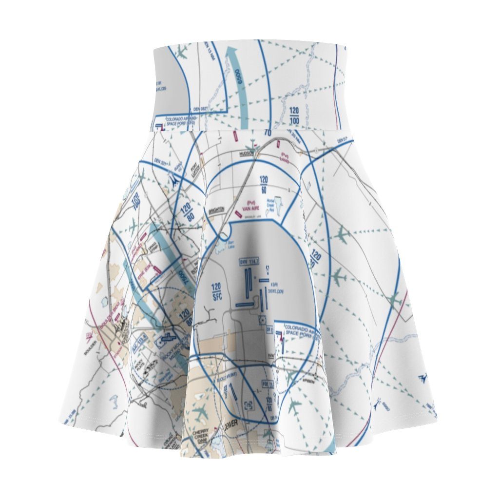 Denver Flyway Chart | Women's Skirt All Over Prints 2XL for women in aviation