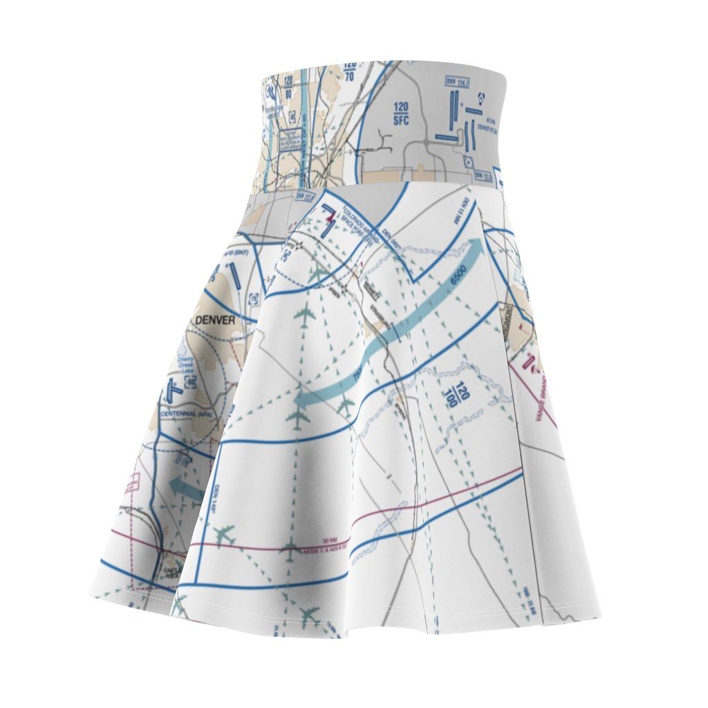 Denver Flyway Chart | Women's Skirt All Over Prints for women in aviation