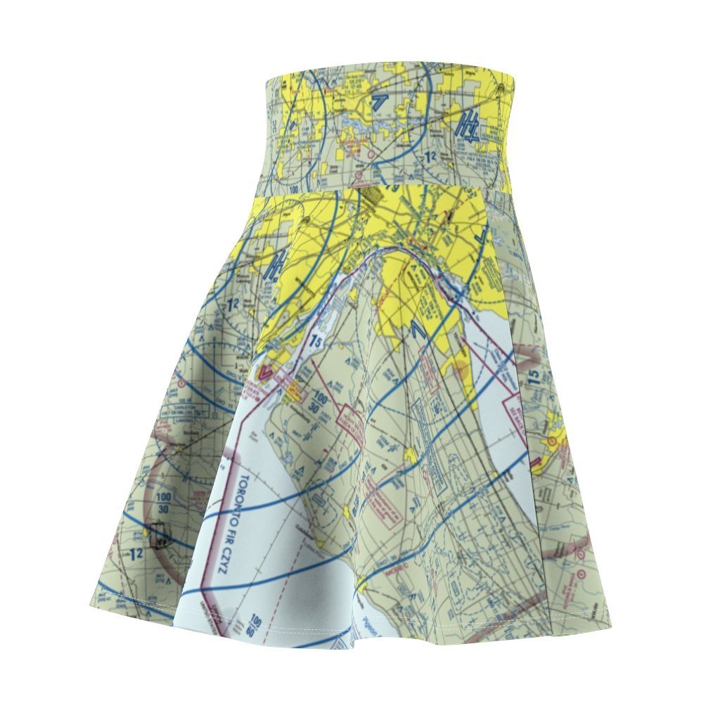 Detroit Terminal Chart | Women's Skirt All Over Prints for women in aviation