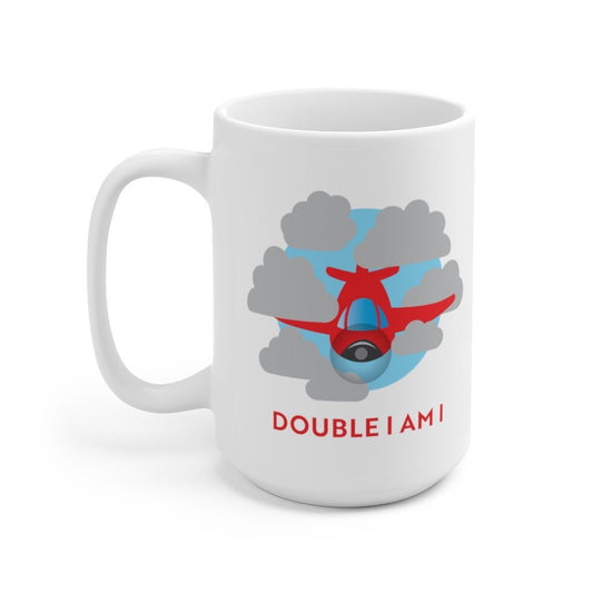 Double I Am I - Airplane | CFI-I Instrument Flight Instructor | Ceramic Mug 15oz Mug 15oz for women in aviation