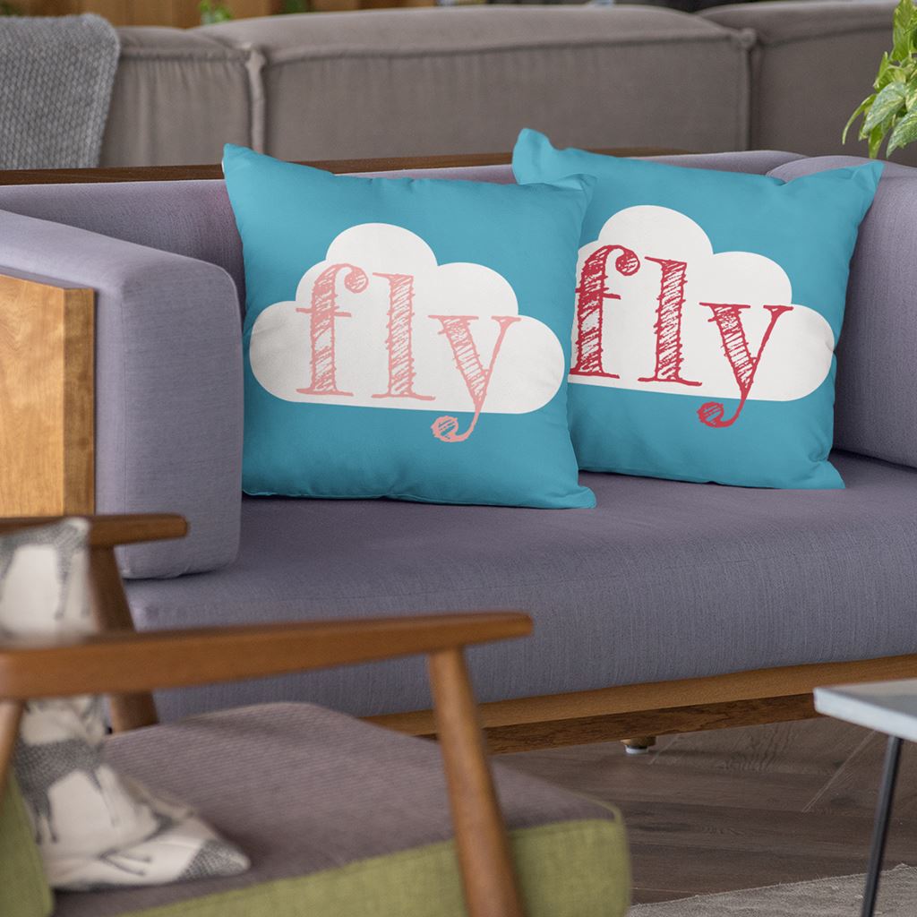 FLY | Suede Feel Square Pillow (pink) Home Decor for women in aviation