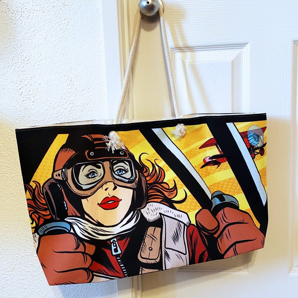 Fly the Plane | Aviatrix Pop Art | Weekender Bag Bags for women in aviation