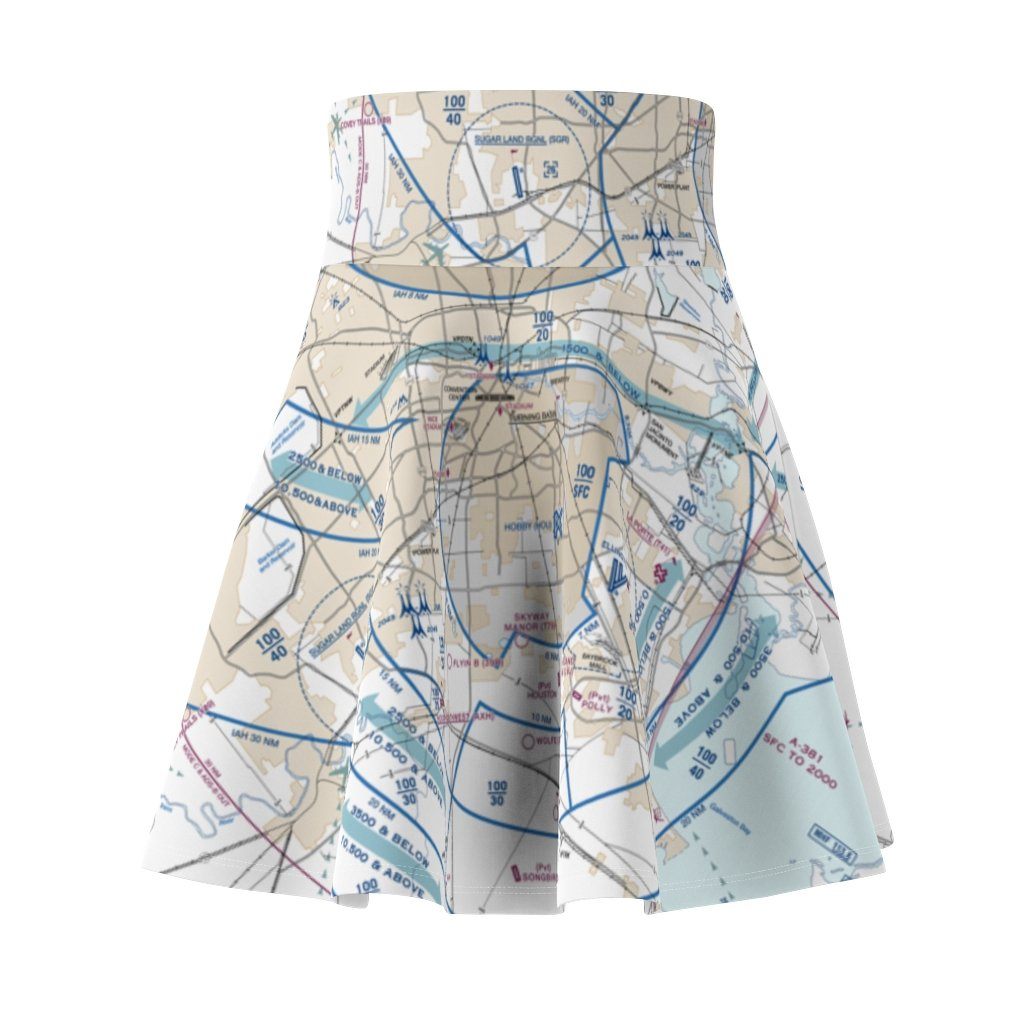 Houston Flyway Chart | Women's Skirt All Over Prints for women in aviation