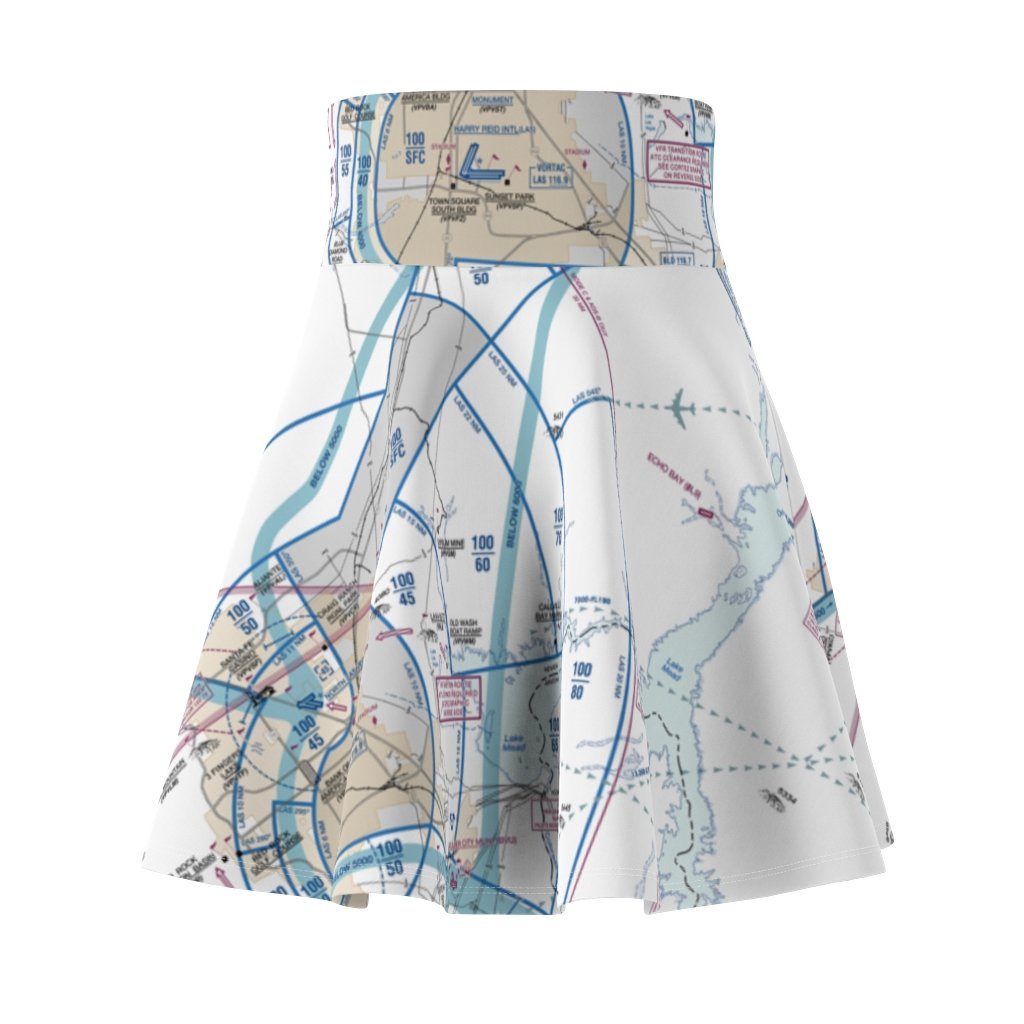 Las Vegas Flyway Chart | Women's Skirt All Over Prints for women in aviation