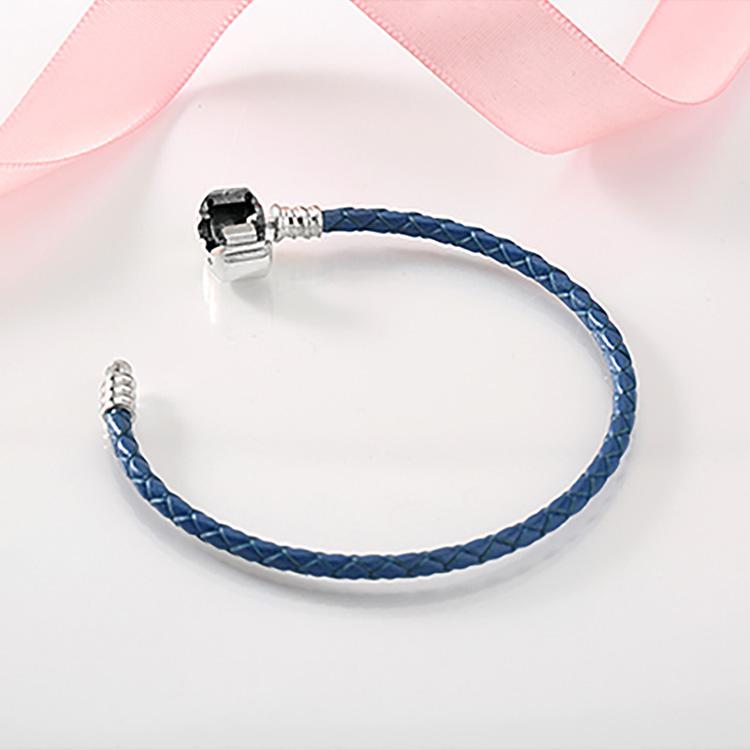 Leather Charm Bracelet | Sterling Silver Clasp Bracelet for women in aviation