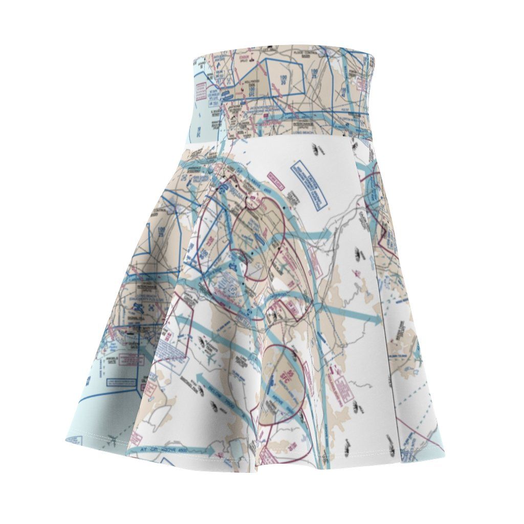 Los Angeles Flyway Chart | Women's Skirt All Over Prints for women in aviation