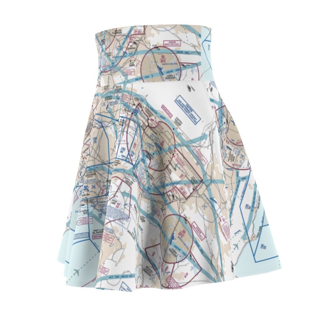 Los Angeles Flyway Chart | Women's Skirt All Over Prints for women in aviation