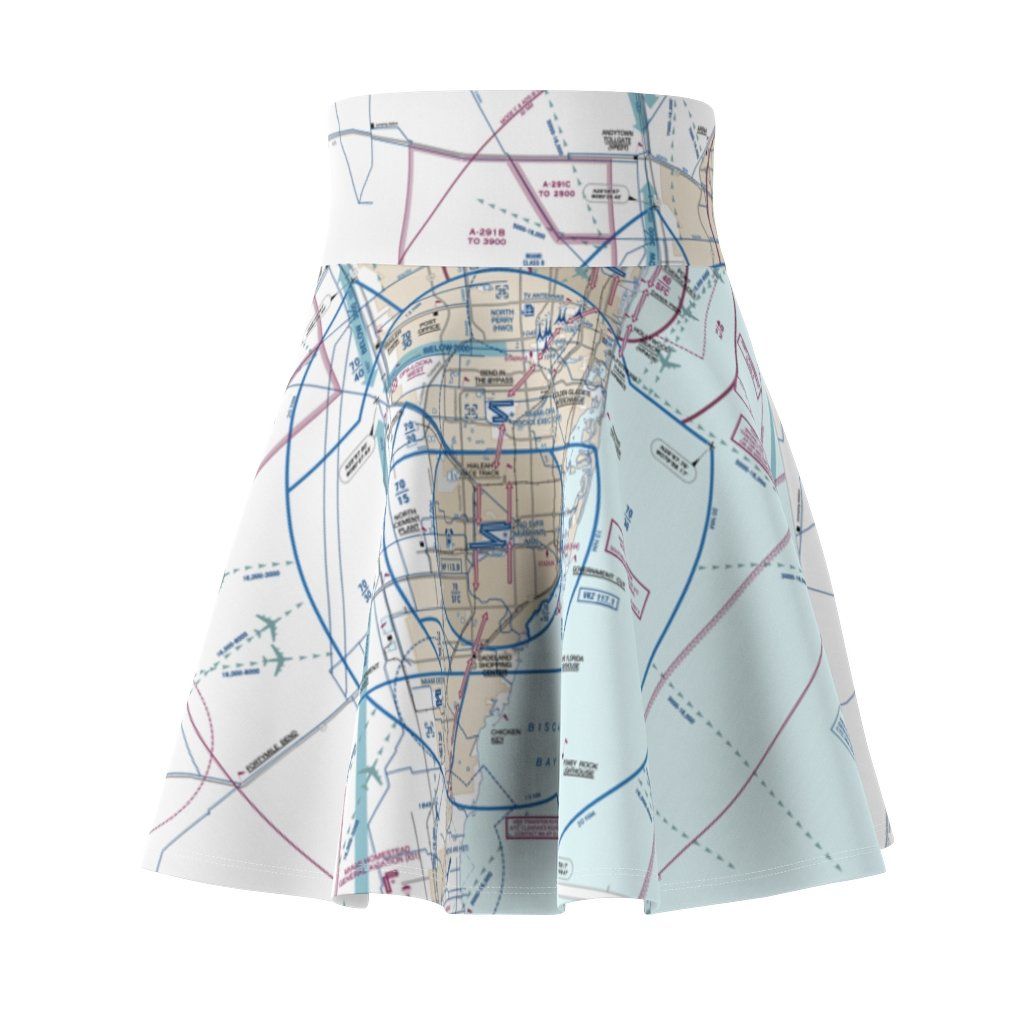 Miami Flyway Chart | Women's Skirt All Over Prints for women in aviation