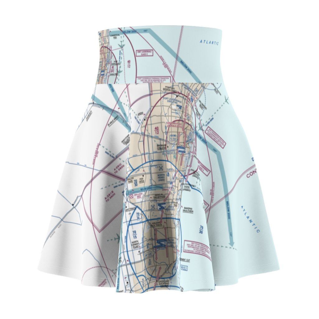 Miami Flyway Chart | Women's Skirt All Over Prints 2XL for women in aviation