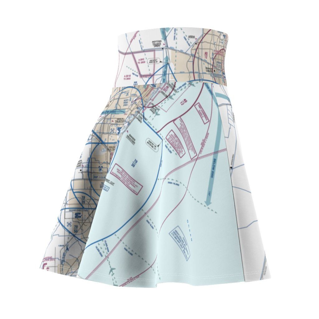 Miami Flyway Chart | Women's Skirt All Over Prints for women in aviation