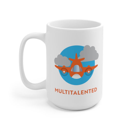 Multitalented - Airplane | Multi-engine Pilot | Ceramic Mug 15oz Mug 15oz for women in aviation