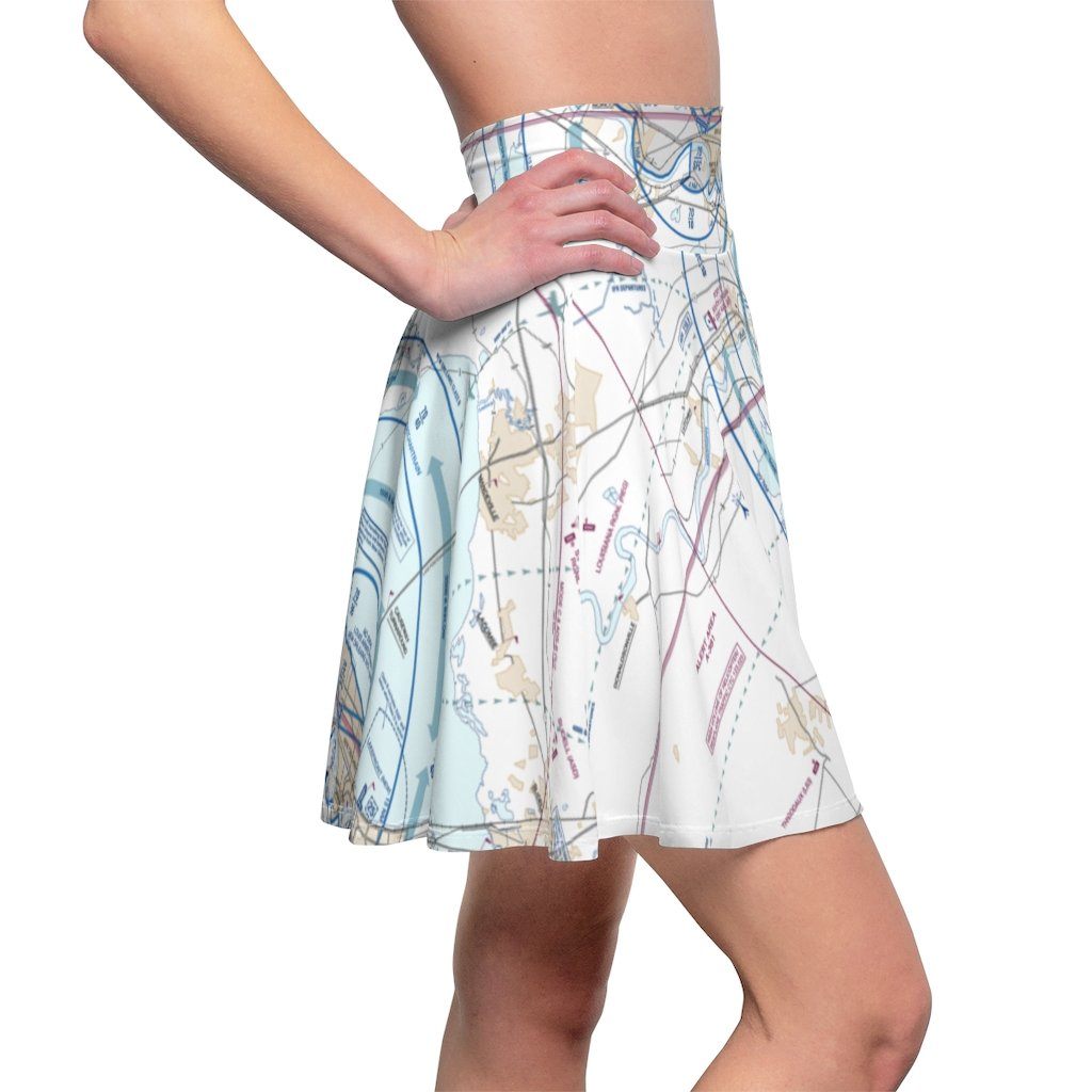 New Orleans Flyway Chart | Women's Skirt All Over Prints for women in aviation