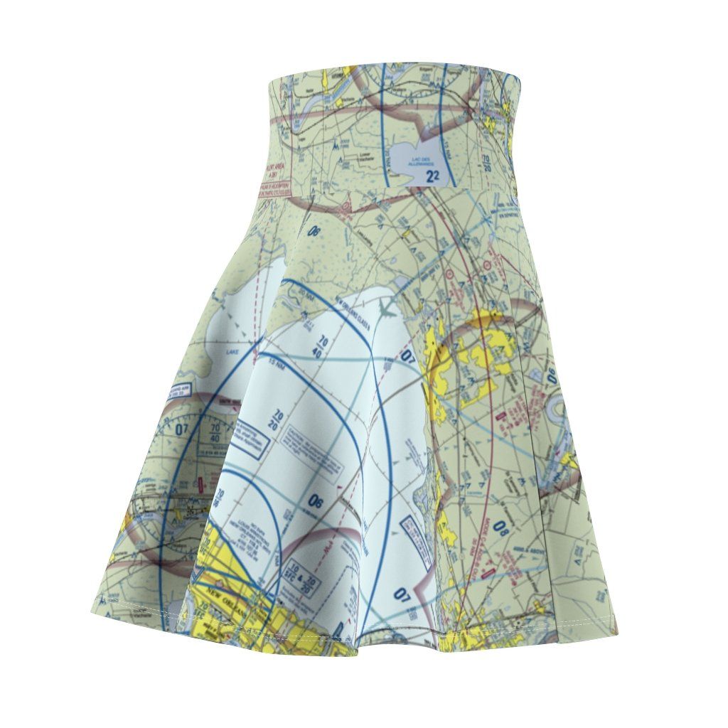 New Orleans Terminal Chart | Women's Skirt All Over Prints for women in aviation