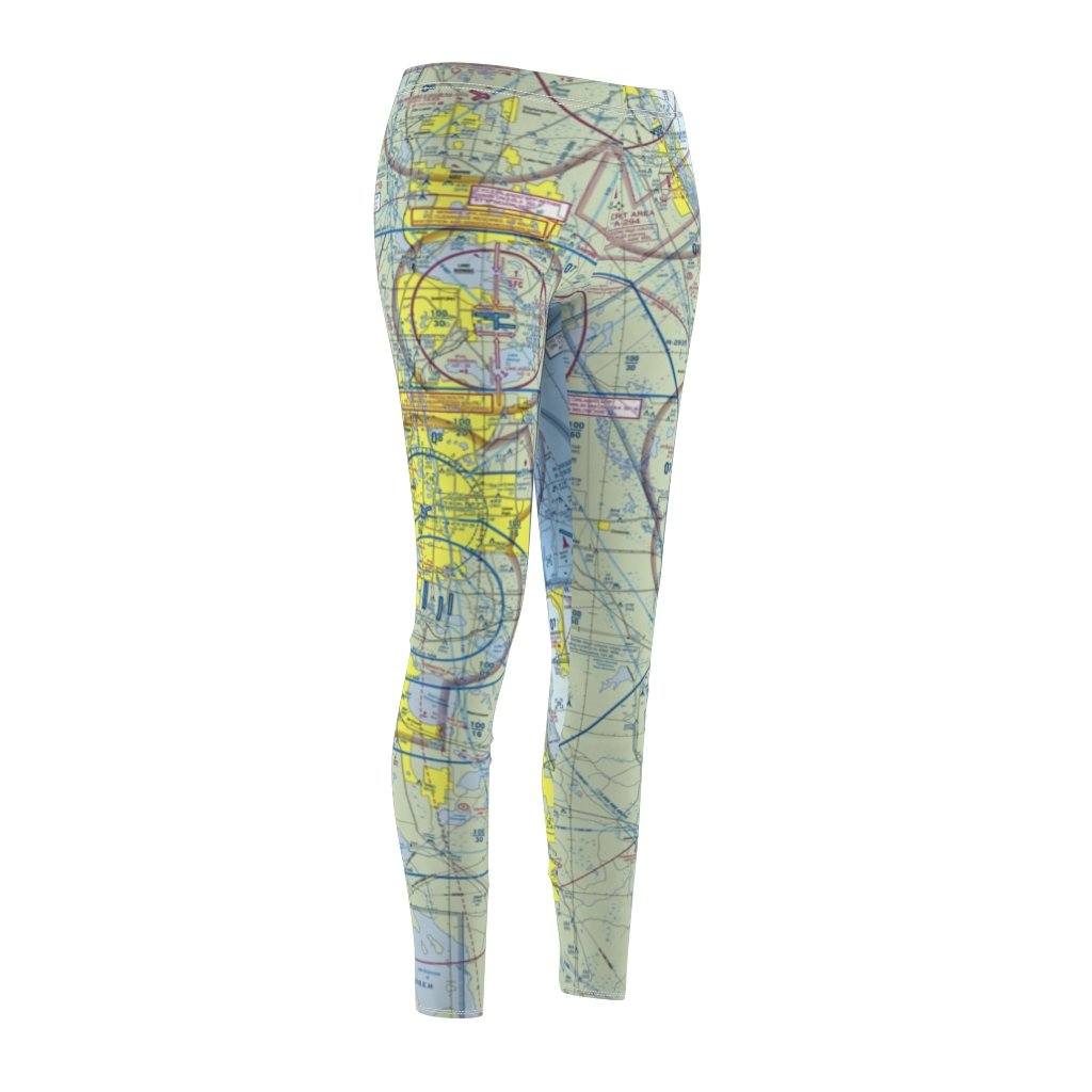 Orlando MCO Chart | Women's Casual Leggings All Over Prints for women in aviation
