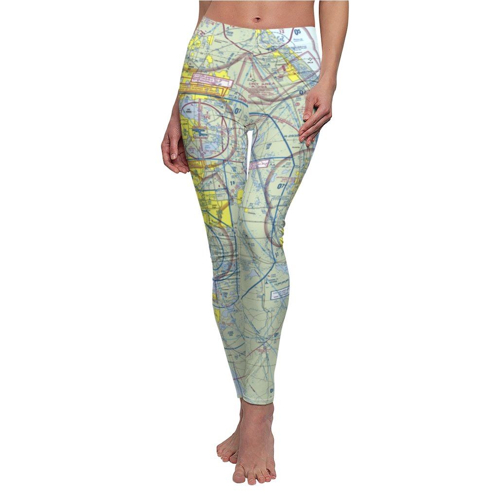 Orlando MCO Chart | Women's Casual Leggings All Over Prints for women in aviation