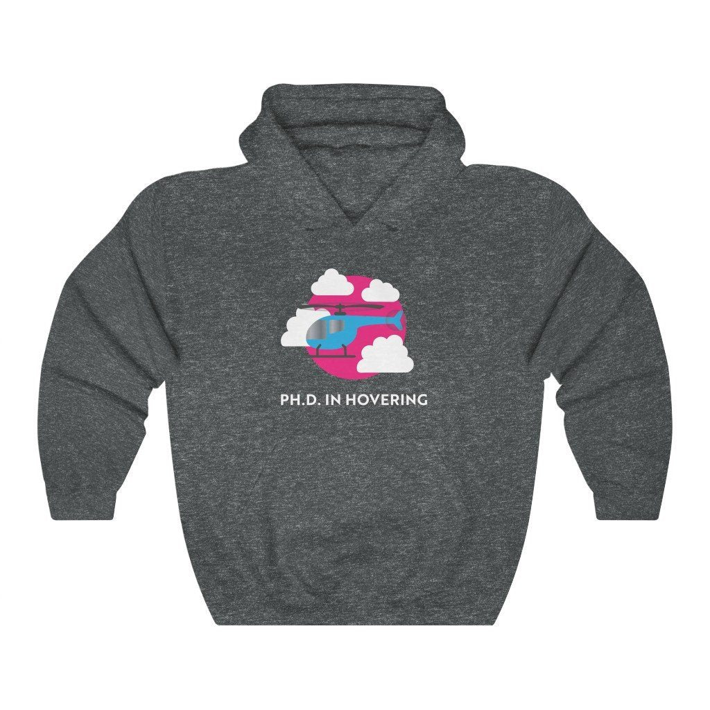 Ph.D. in Hovering - Helicopter | ATP | 50/50 Unisex Hooded Sweatshirt Hoodie Dark Heather L for women in aviation