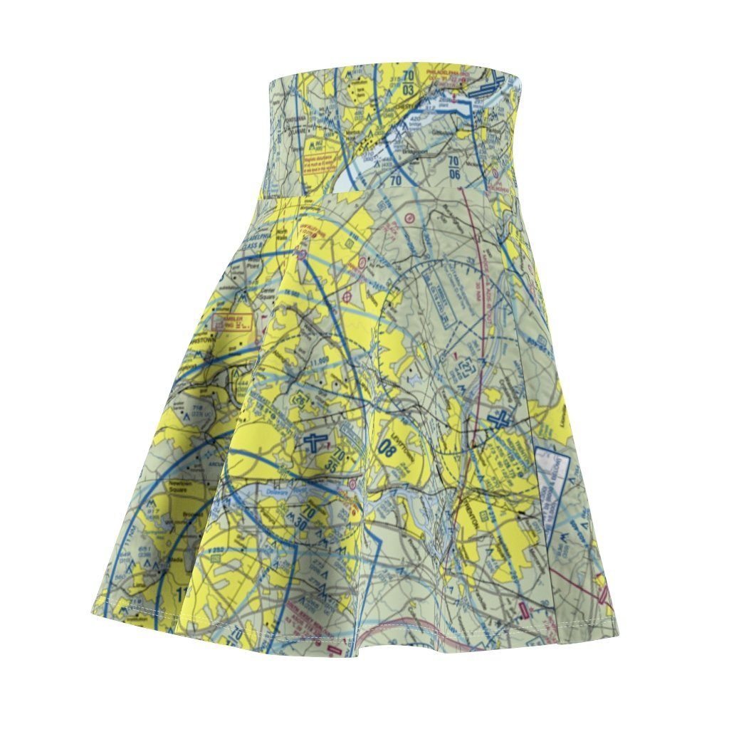 Philadelphia Terminal Chart | Women's Skirt All Over Prints for women in aviation