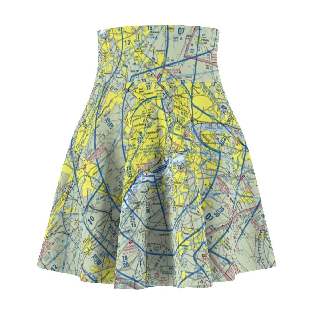 Philadelphia Terminal Chart | Women's Skirt All Over Prints 2XL for women in aviation