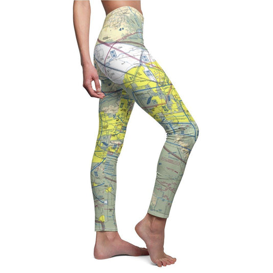 Phoenix PHX Chart | Women's Casual Leggings All Over Prints White M for women in aviation