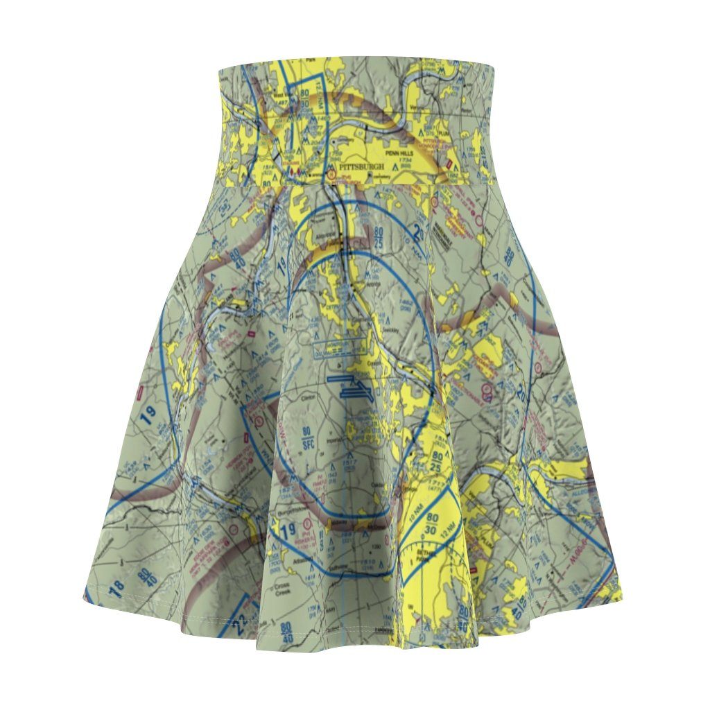 Pittsburgh Terminal Chart | Women's Skirt All Over Prints 2XL for women in aviation