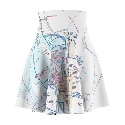Salt Lake City Flyway Chart | Women's Skirt All Over Prints 2XL for women in aviation