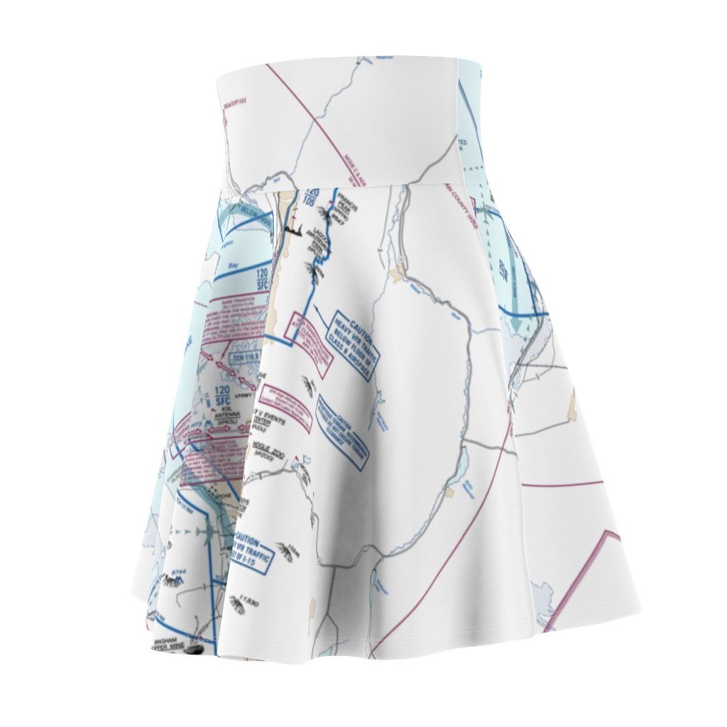 Salt Lake City Flyway Chart | Women's Skirt All Over Prints for women in aviation