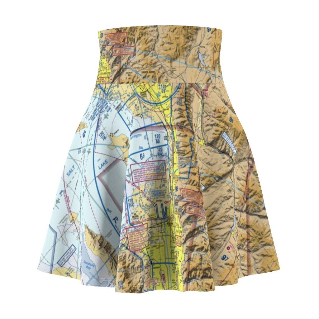 Salt Lake City Terminal Chart | Women's Skirt All Over Prints 2XL for women in aviation