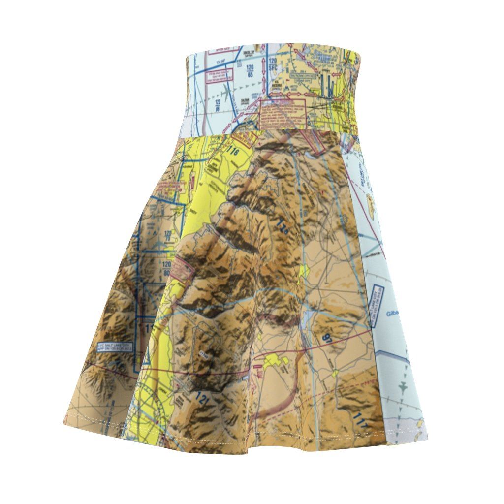 Salt Lake City Terminal Chart | Women's Skirt All Over Prints for women in aviation