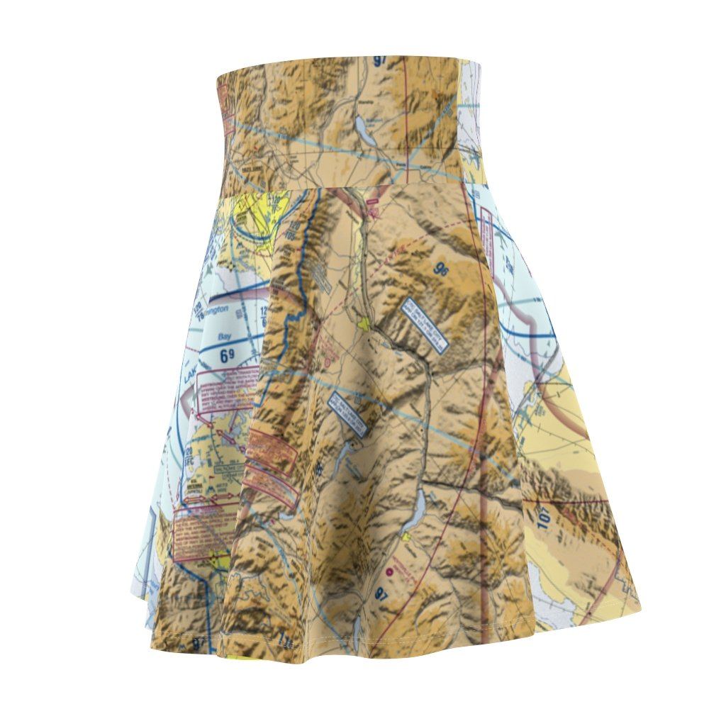 Salt Lake City Terminal Chart | Women's Skirt All Over Prints for women in aviation