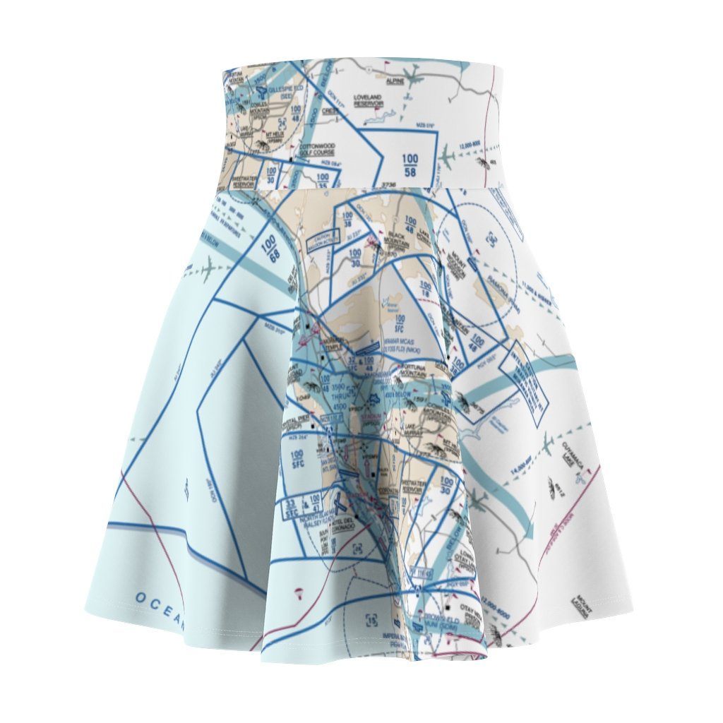 San Diego Flyway Chart | Women's Skirt All Over Prints 2XL for women in aviation