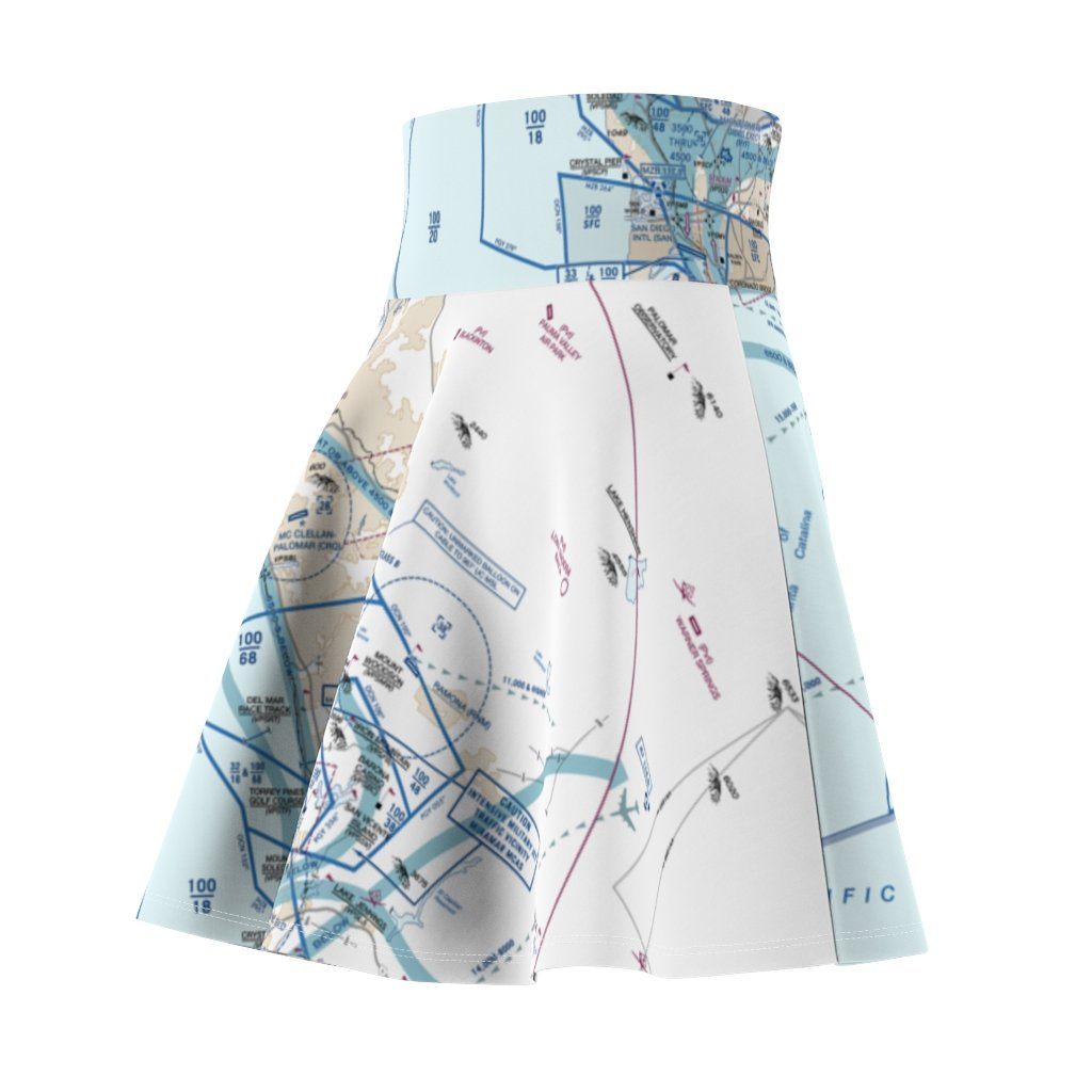 San Diego Flyway Chart | Women's Skirt All Over Prints for women in aviation