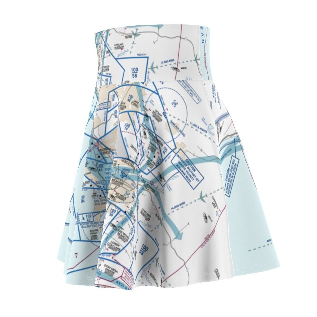San Diego Flyway Chart | Women's Skirt All Over Prints for women in aviation