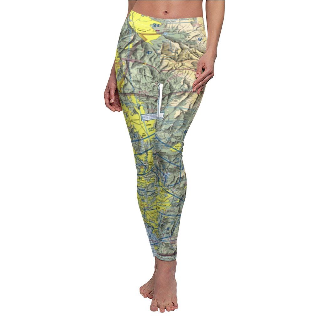 San Diego SAN Chart | Women's Casual Leggings All Over Prints for women in aviation