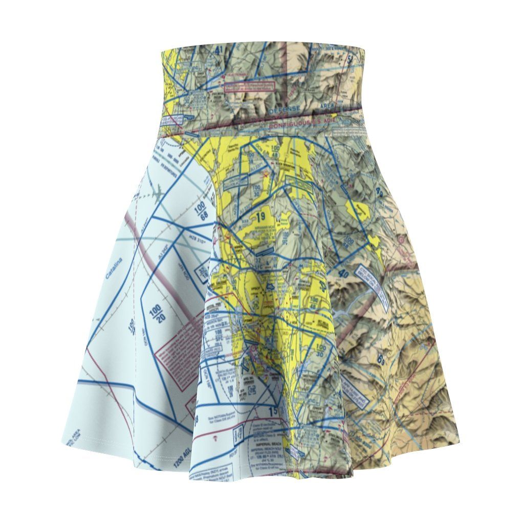 San Diego Terminal Chart | Women's Skirt All Over Prints 2XL for women in aviation