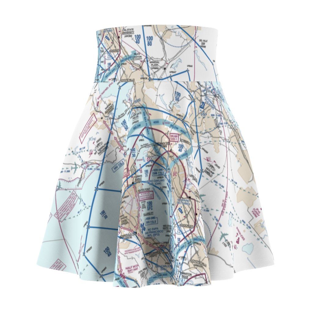 San Francisco Flyway Chart | Women's Skirt All Over Prints 2XL for women in aviation